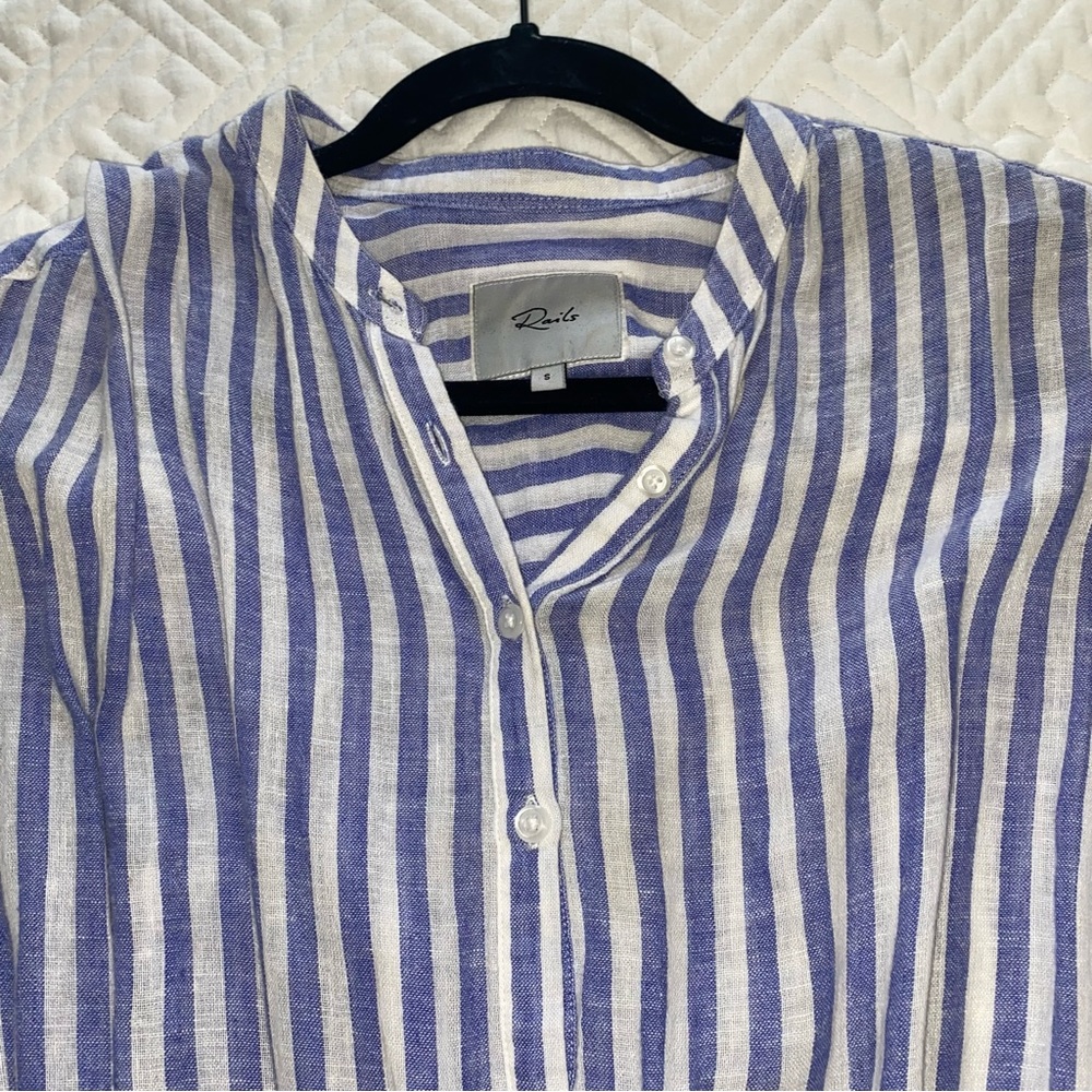 Rails Angelina Boracay Stripe Dress Women’s Small Blue White - Picture 9 of 9